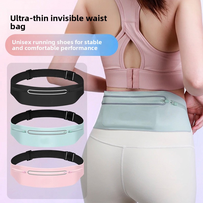 Running Gear Belt - 3 Pockets Reflective Running Belt Marathon