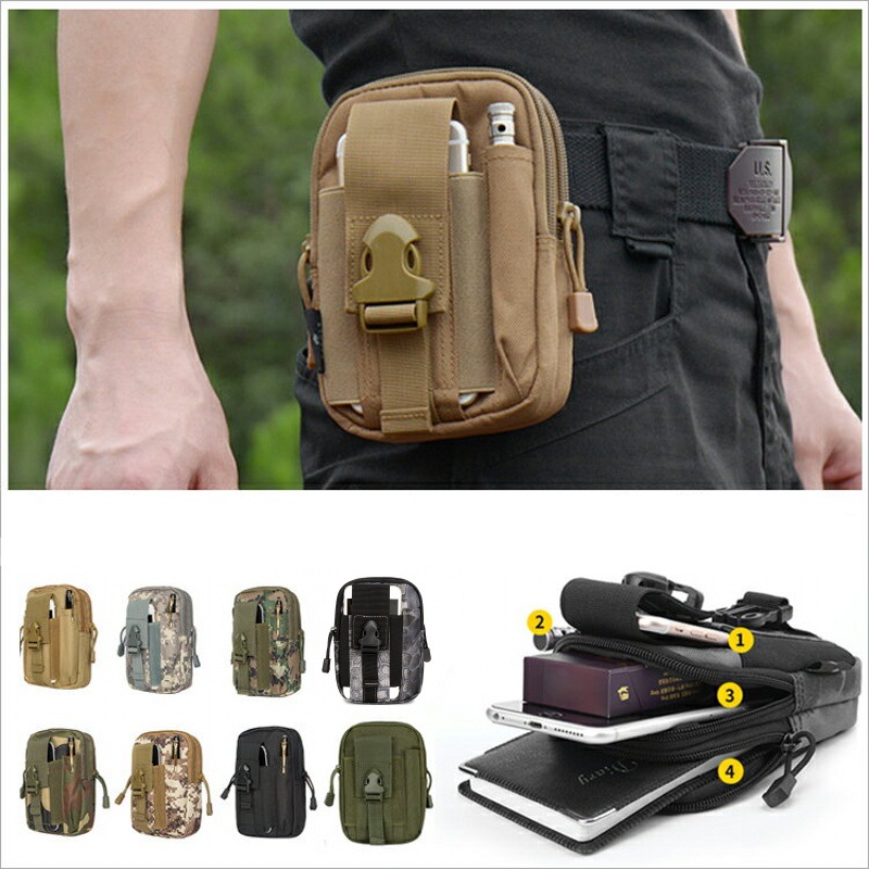 Running Gear Organizer - Small Molle Pouch Waist Pack Bag