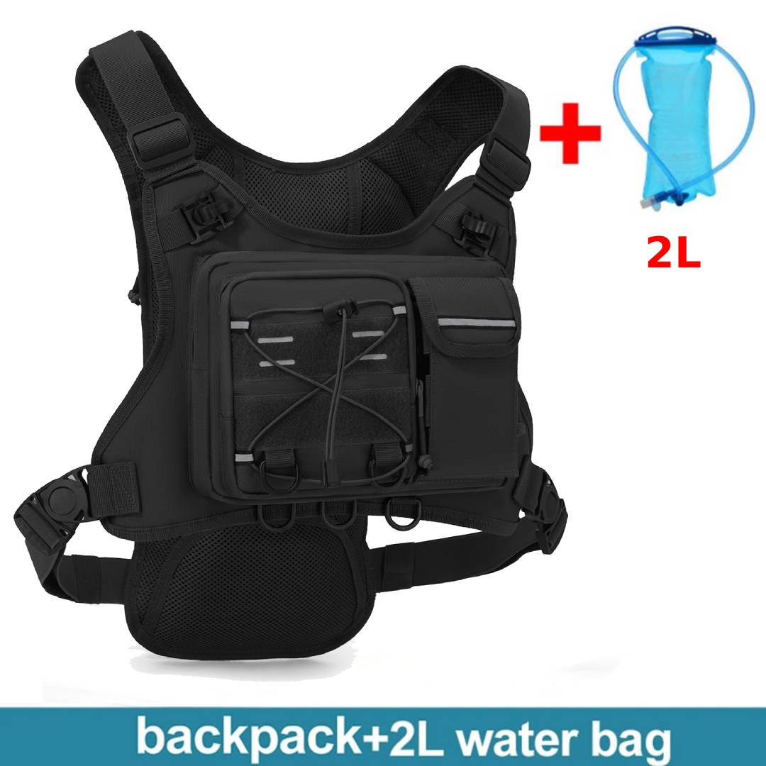 Running Gear Bag For Men - Multi-functional Chest Pack Tactical Vest for