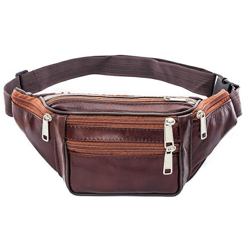 Running Gear Organizer - Leather Men Waist Chest Bag Thin