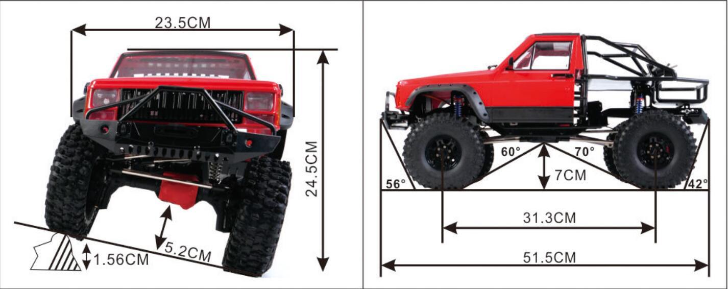 Axing RC Crawler, Cherokee Roc - đánh giá và giá Running Gear Car