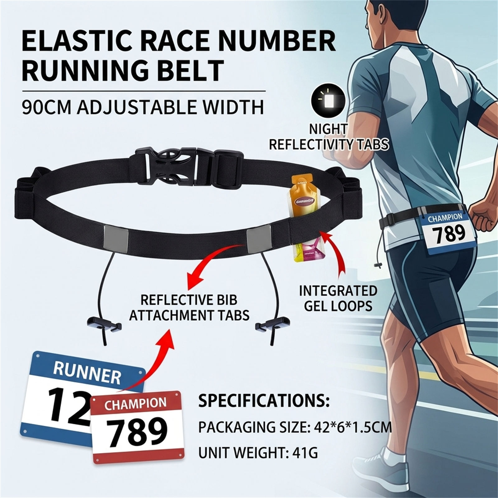 Reflective Race Bib Belt for T - đánh giá và giá Running Gear Belt