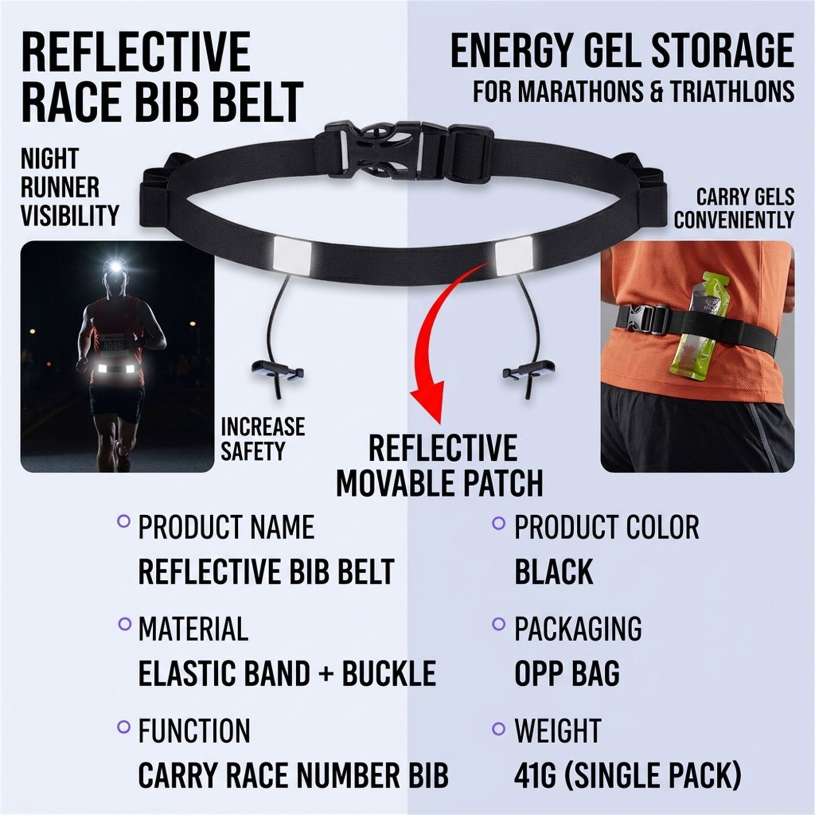 Reflective Race Bib Belt for T - đánh giá và giá Running Gear Belt