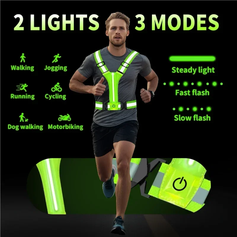 LED Reflective Vest Running Ge - đánh giá và giá Running Gear Lights