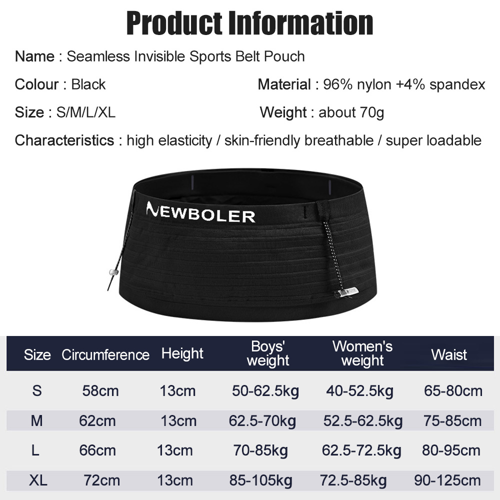 NEWBOLER Elastic Sports Waist  - đánh giá và giá Running Gear Belt