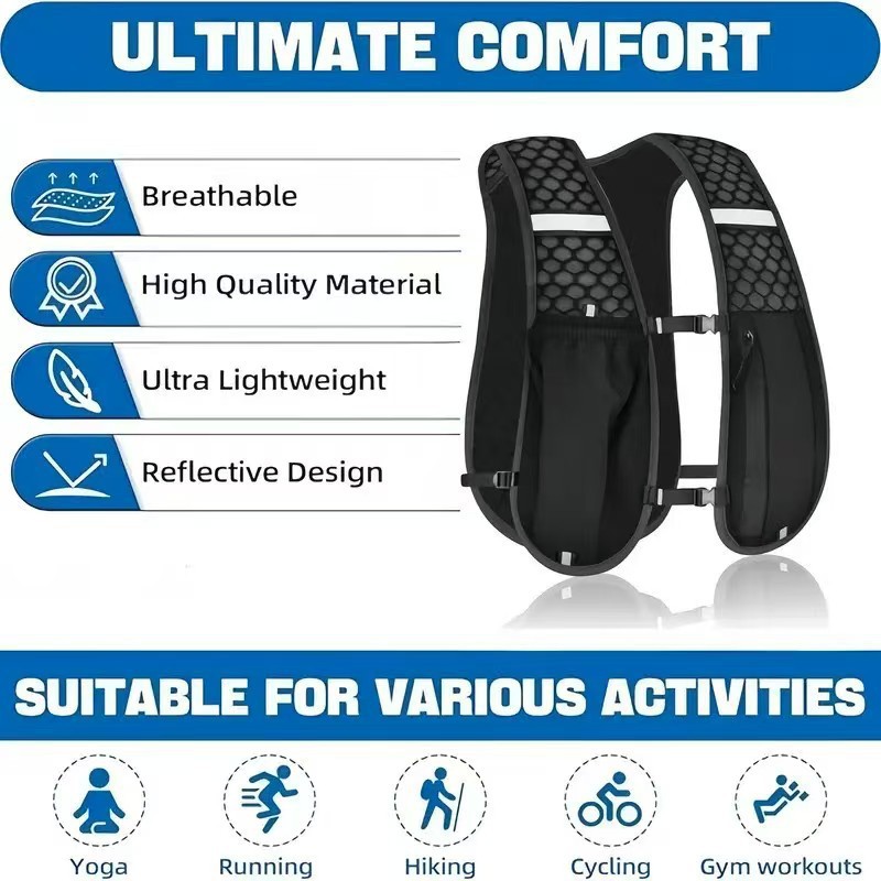 Hydration Backpack Vest for Ru - đánh giá và giá Running Gear Bag For Men